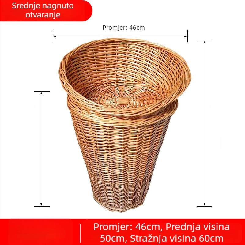 Koš za pohranu od vrbovih pruća i slame, model 001, moderni minimalistički stil, Liu yijiaju