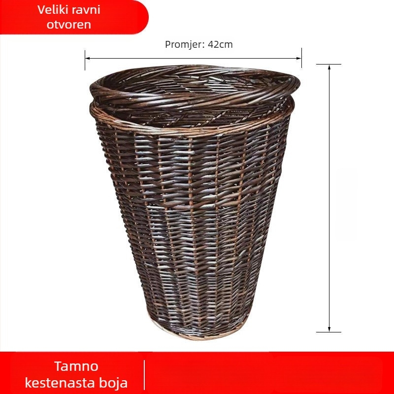 Koš za pohranu od vrbovih pruća i slame, model 001, moderni minimalistički stil, Liu yijiaju