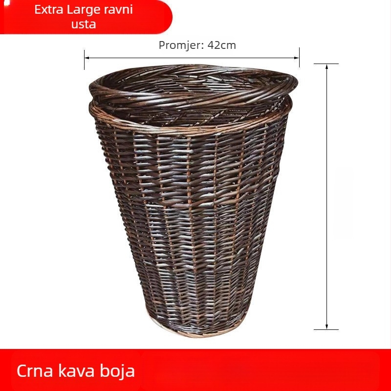 Koš za pohranu od vrbovih pruća i slame, model 001, moderni minimalistički stil, Liu yijiaju