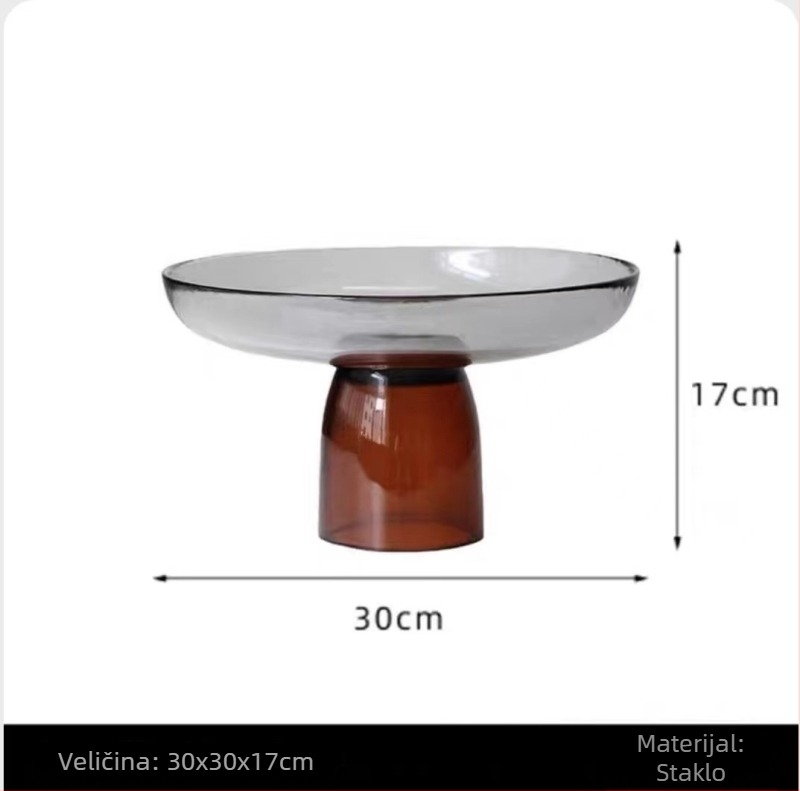 Staklena ploča za voće, moderan minimalistički stil, jednostavan stil, prvoklasna kvaliteta.