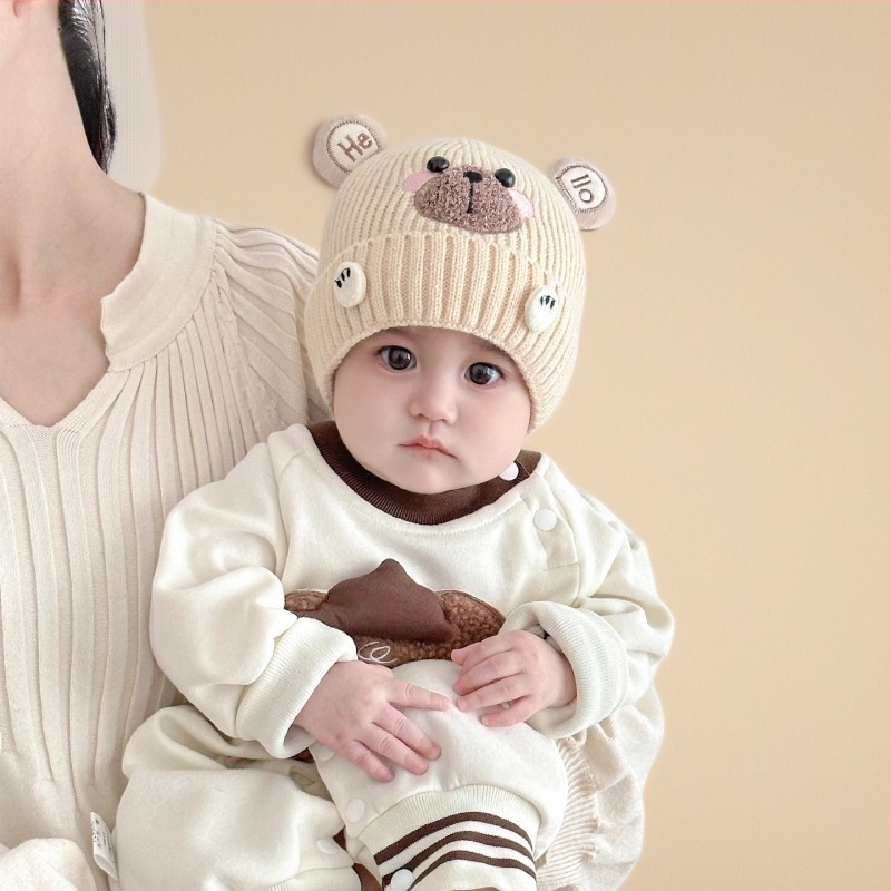 Zimska pletena kapa za bebu – topla i otporna na vjetar, akril, kupolast oblik, bez oboda