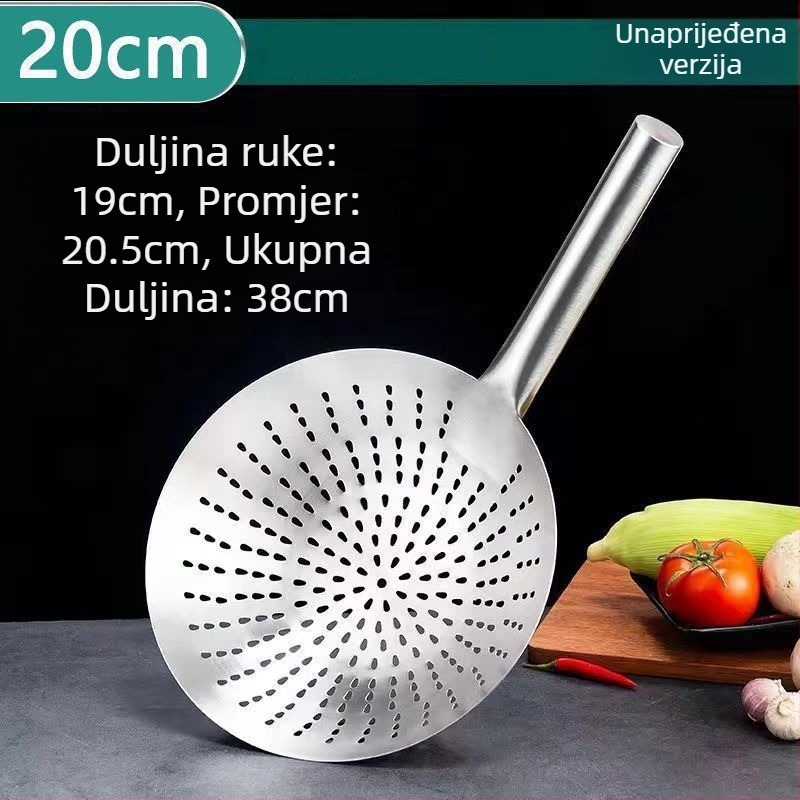 Skimmer za rezance i knedle – 304 nehrđajući čelik, otporan na visoke temperature, ručka od nehrđajućeg čelika
