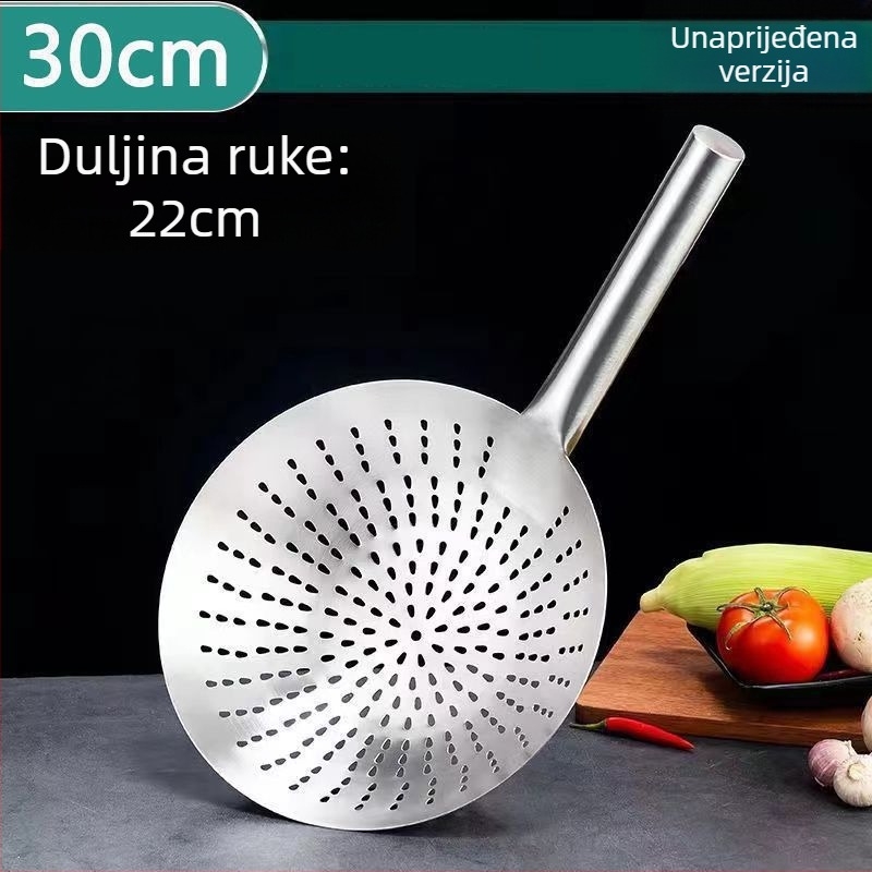 Skimmer za rezance i knedle – 304 nehrđajući čelik, otporan na visoke temperature, ručka od nehrđajućeg čelika
