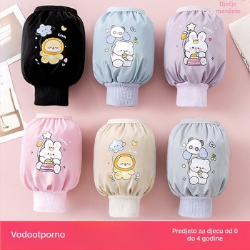 Dječji rukavi za zaštitu od prljavštine – vodootporan cartoon dizajn, uzrast 0–4 godina