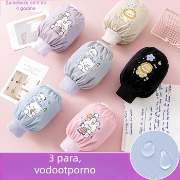 Dječji rukavi za zaštitu od prljavštine – vodootporan cartoon dizajn, uzrast 0–4 godina