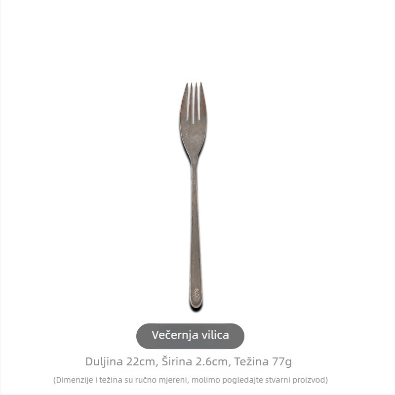 Set pribora od 304 nehrđajućeg čelika, vintage uzorak pahulje snijega – uključuje nož za steak, vilice, žlice, žlicu za kavu, desertnu žlicu i poslužnu žlicu