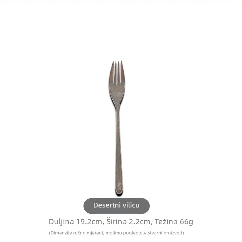 Set pribora od 304 nehrđajućeg čelika, vintage uzorak pahulje snijega – uključuje nož za steak, vilice, žlice, žlicu za kavu, desertnu žlicu i poslužnu žlicu