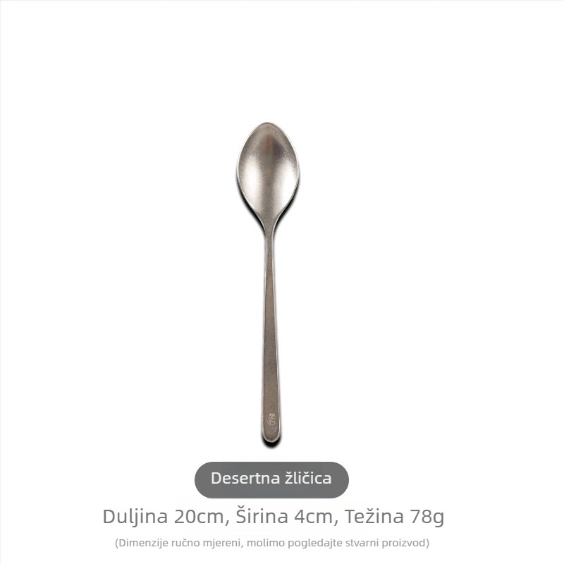 Set pribora od 304 nehrđajućeg čelika, vintage uzorak pahulje snijega – uključuje nož za steak, vilice, žlice, žlicu za kavu, desertnu žlicu i poslužnu žlicu