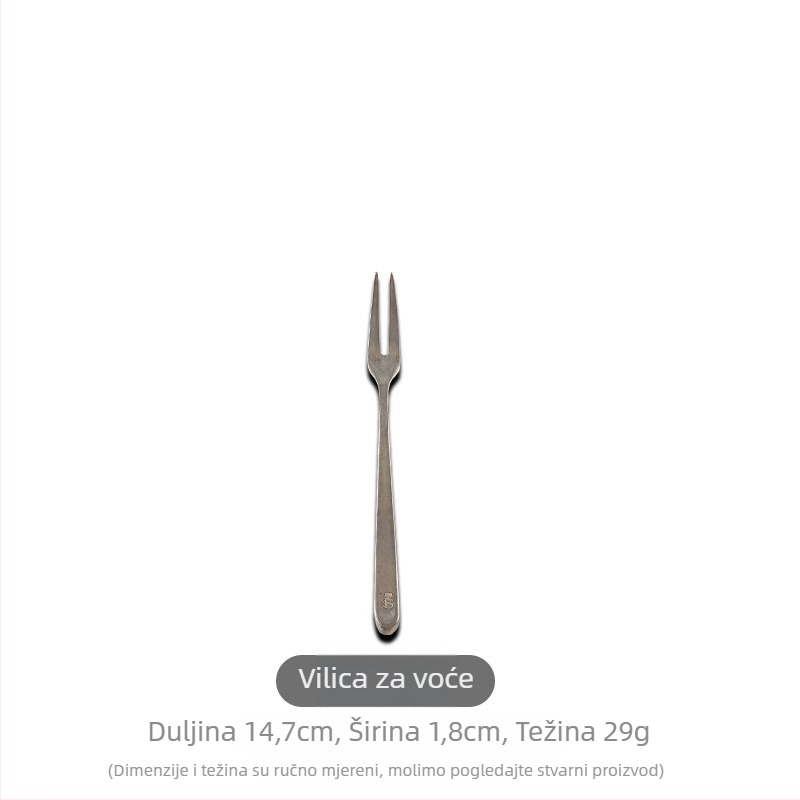Set pribora od 304 nehrđajućeg čelika, vintage uzorak pahulje snijega – uključuje nož za steak, vilice, žlice, žlicu za kavu, desertnu žlicu i poslužnu žlicu