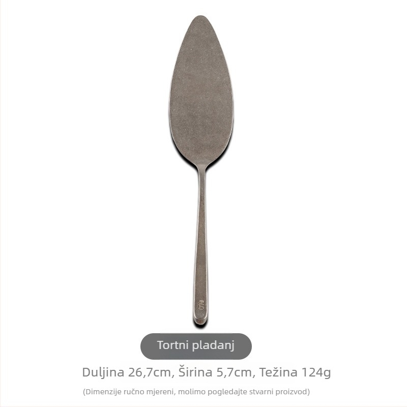 Set pribora od 304 nehrđajućeg čelika, vintage uzorak pahulje snijega – uključuje nož za steak, vilice, žlice, žlicu za kavu, desertnu žlicu i poslužnu žlicu