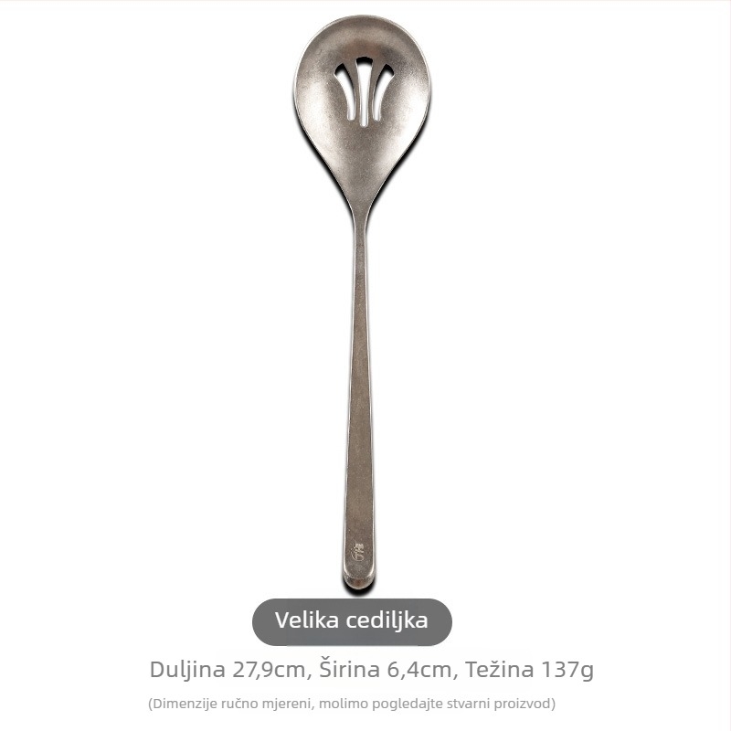 Set pribora od 304 nehrđajućeg čelika, vintage uzorak pahulje snijega – uključuje nož za steak, vilice, žlice, žlicu za kavu, desertnu žlicu i poslužnu žlicu