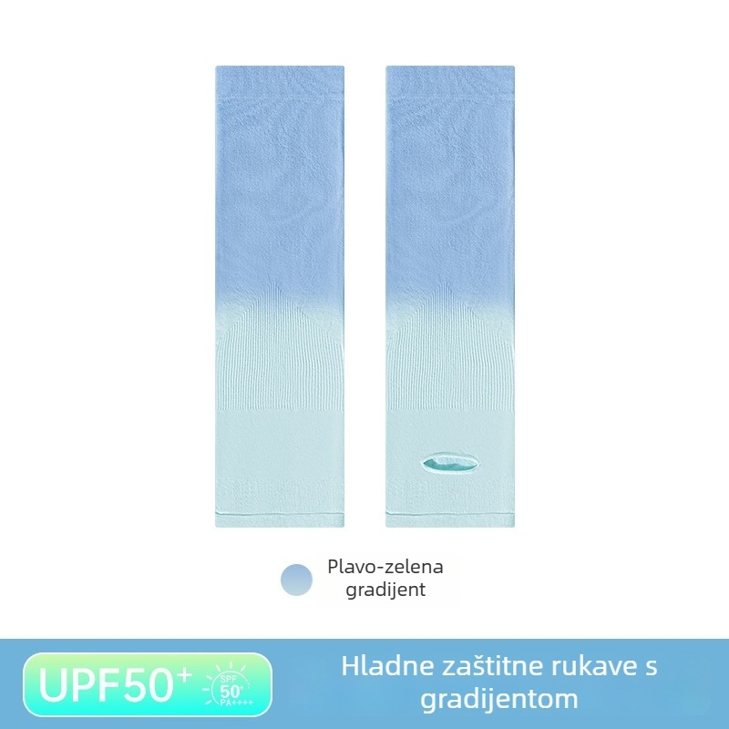 Dječje rukave za UV zaštitu s dizajnom otvorima za prste, najlonska tkanina, sadržaj najlona 80–90%, gustoća 28–34 g/m²