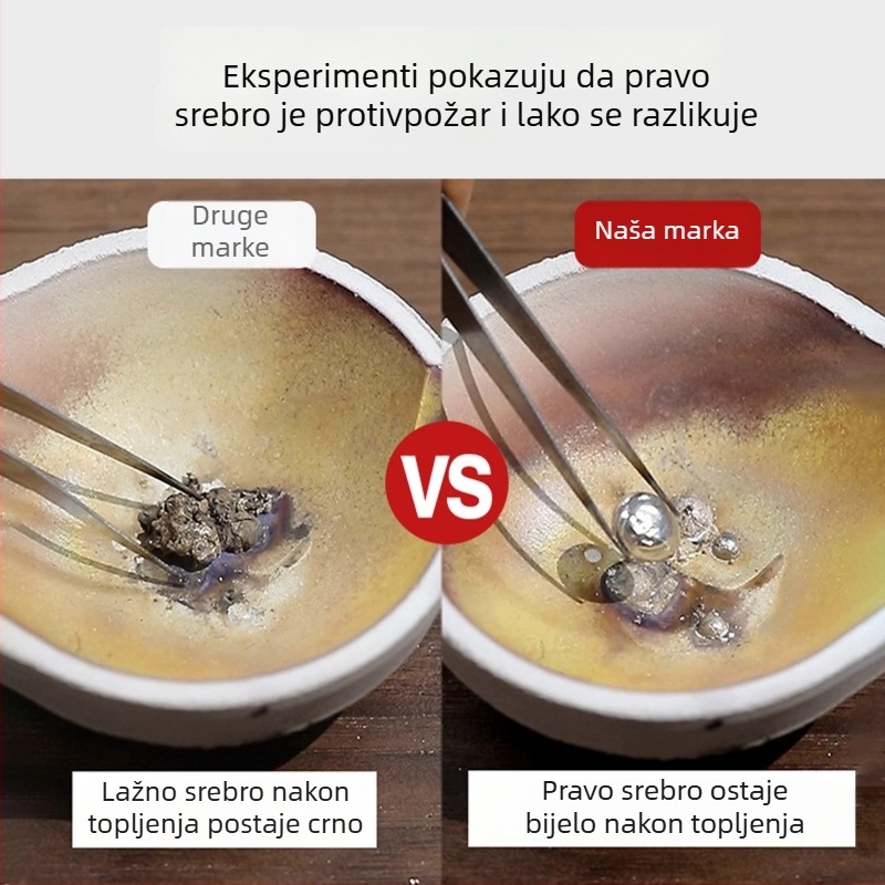 Simang Jewelry Geometrijski naušnice od čisto srebra 999 s umjetnim kubičnim cirkonijem, srebrni ušni postovi, elektroplating, jesen 2025