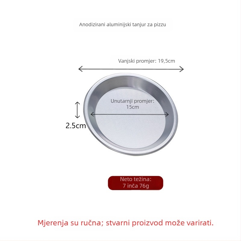 Tava za pizzu, okrugla, aluminijska legura, za pečenje, duboke i plitke verzije