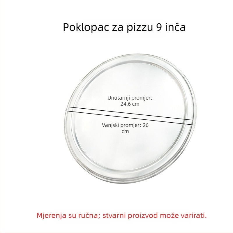 Tava za pizzu, okrugla, aluminijska legura, za pečenje, duboke i plitke verzije