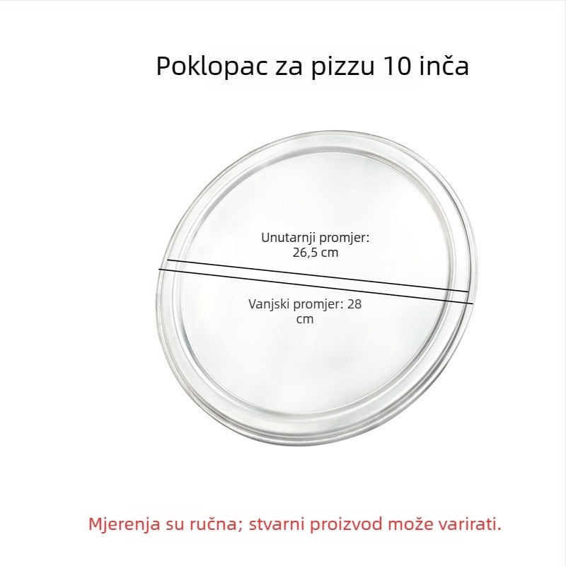 Tava za pizzu, okrugla, aluminijska legura, za pečenje, duboke i plitke verzije