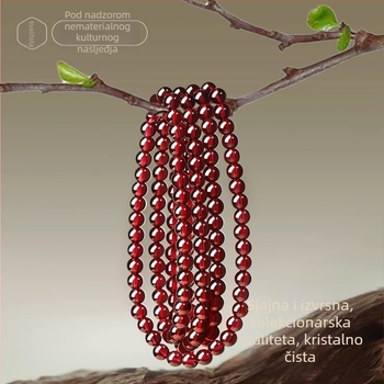 Narukvica od granata, Qingya Jewelry, unisex ručni nakit, svjež i sladak stil