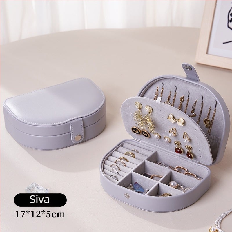 Kožna kutija za pohranu nakita za putovanja, vintage inspiracija, model Msy2025-1027, čvrsta konstrukcija, uniformni uzorak