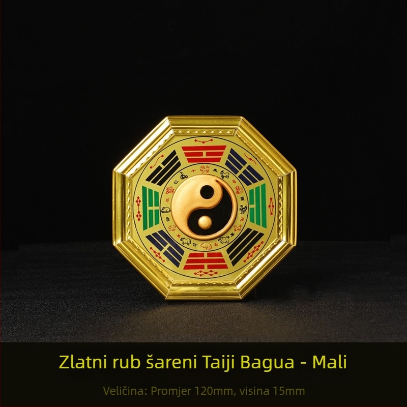 Viseći privjesak Bagua Tai Chi s glavom tigra - Materijal: drvo i aluminijska pločica; Kategorija: Bagua; Religiozno: taoizam; Neto težina: 0,14 kg; Brend: Jinlun Craftsmanship