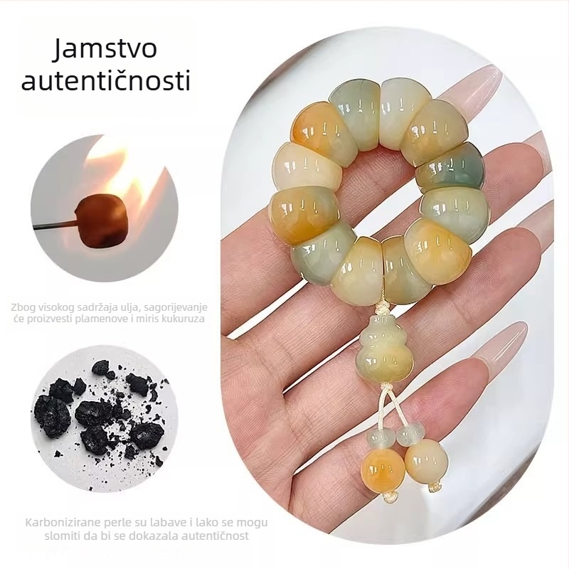 Narukvica Bodhi korijena – ručno uvijene perle, moderni minimalistički stil, polirani završetak