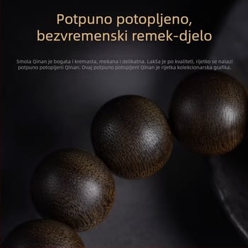 Gain narukvica od Agarwood, Vietnamski Bai Qinan, prirodni kuglice, unisex, influencer stil, ljeto 2023