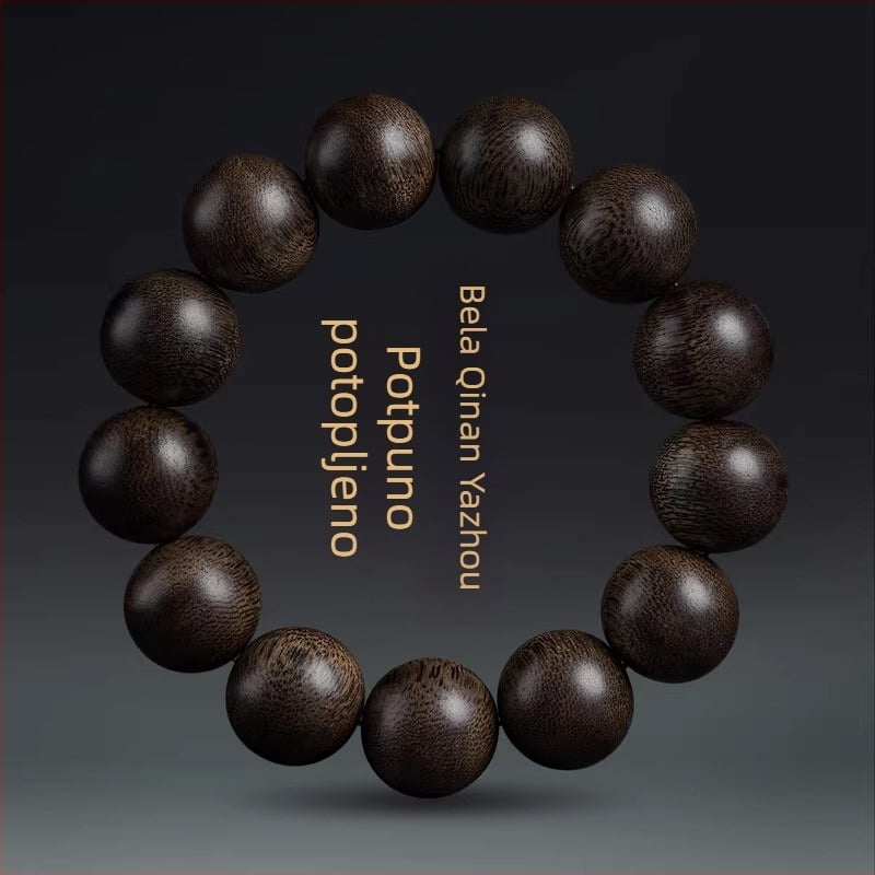 Gain narukvica od Agarwood, Vietnamski Bai Qinan, prirodni kuglice, unisex, influencer stil, ljeto 2023