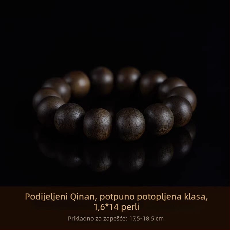 Gain narukvica od Agarwood, Vietnamski Bai Qinan, prirodni kuglice, unisex, influencer stil, ljeto 2023