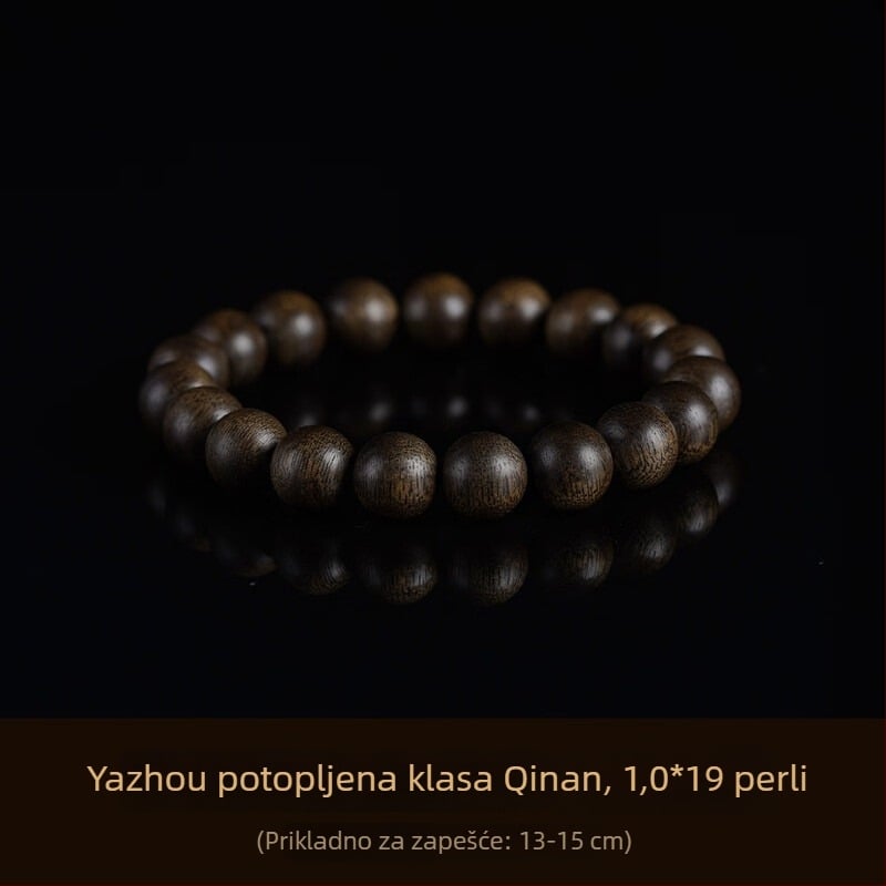 Gain narukvica od Agarwood, Vietnamski Bai Qinan, prirodni kuglice, unisex, influencer stil, ljeto 2023
