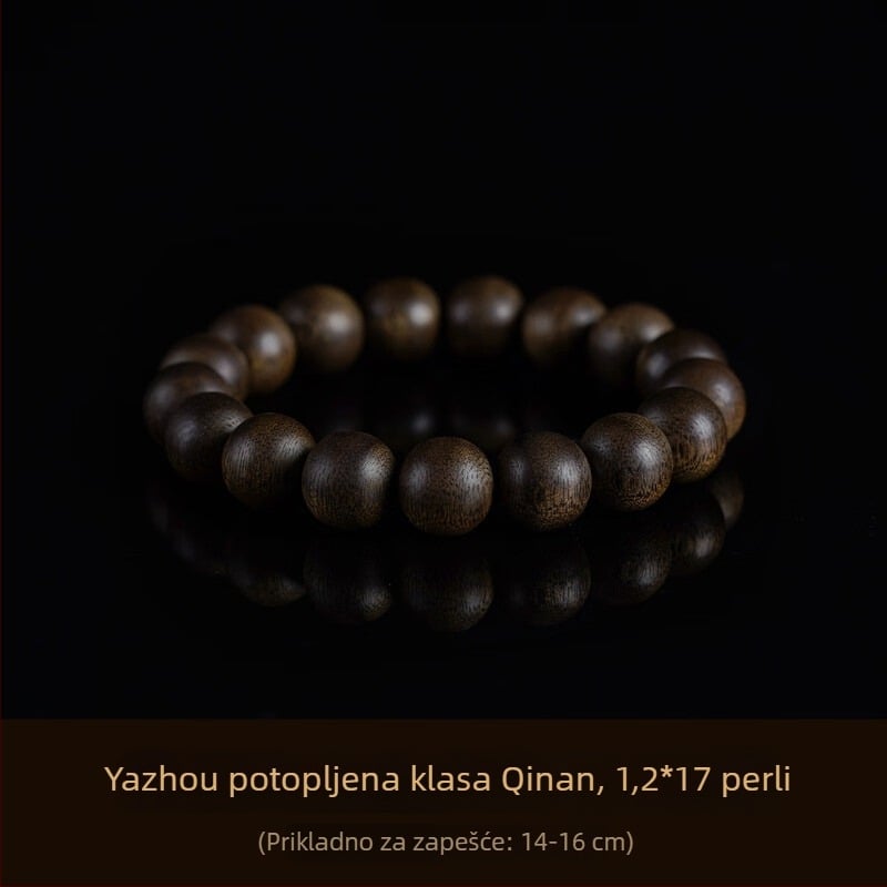 Gain narukvica od Agarwood, Vietnamski Bai Qinan, prirodni kuglice, unisex, influencer stil, ljeto 2023