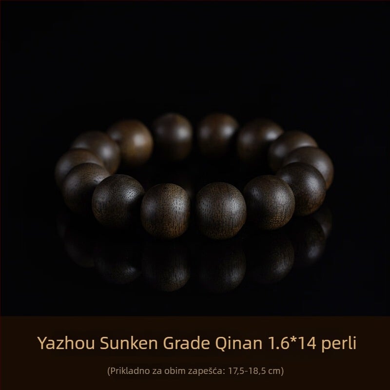 Gain narukvica od Agarwood, Vietnamski Bai Qinan, prirodni kuglice, unisex, influencer stil, ljeto 2023