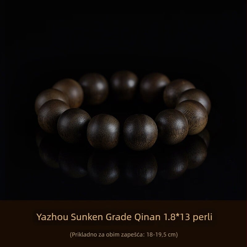Gain narukvica od Agarwood, Vietnamski Bai Qinan, prirodni kuglice, unisex, influencer stil, ljeto 2023