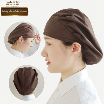 Baotou kapa za prehrambenu industriju – Prozirna pamuk-polyester, kupolasti vrh, prilagođeni logotip, za odrasle, sve sezone