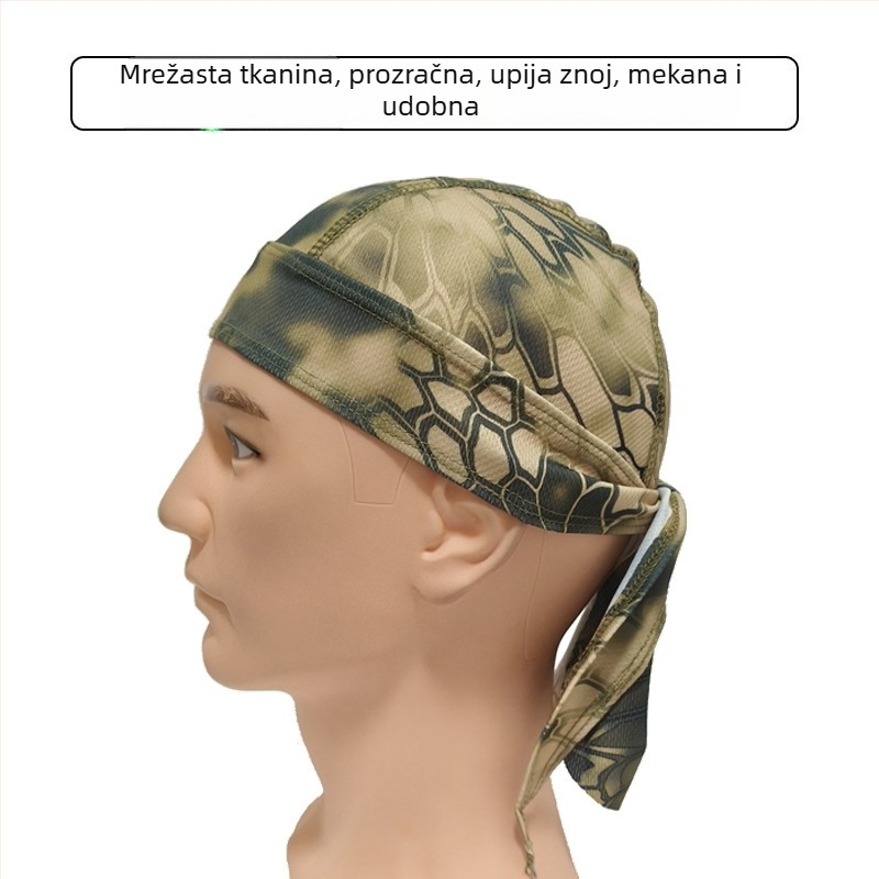 Ciklistička kapa s mrežastim brzo-sušćim materijalom, piratski stil, zaštita od sunca za ljeto, šal za glavu za vožnju biciklom