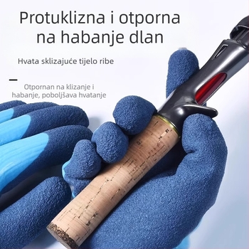 Lateks rukavice za ribolov i rakove – vodootporne, otporne na probijanje, otporne na rez i ubod, za odrasle