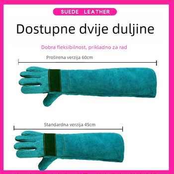 Da Heng kožne rukavice protiv ugriza za obuku kućnih ljubimaca, dugi zaštitni rukavici