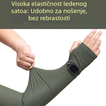 Muški rukavi od Ice Silk za hlađenje s UV zaštitom, prozračni najlon za vožnju i biciklizam na otvorenom