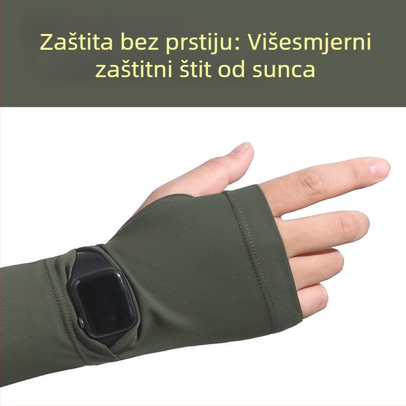 Muški rukavi od Ice Silk za hlađenje s UV zaštitom, prozračni najlon za vožnju i biciklizam na otvorenom