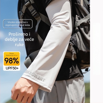 UV zaštitni rukav za nadlakticu, 100% najlon, slobodan kroj, ljeto 2024, Smoke