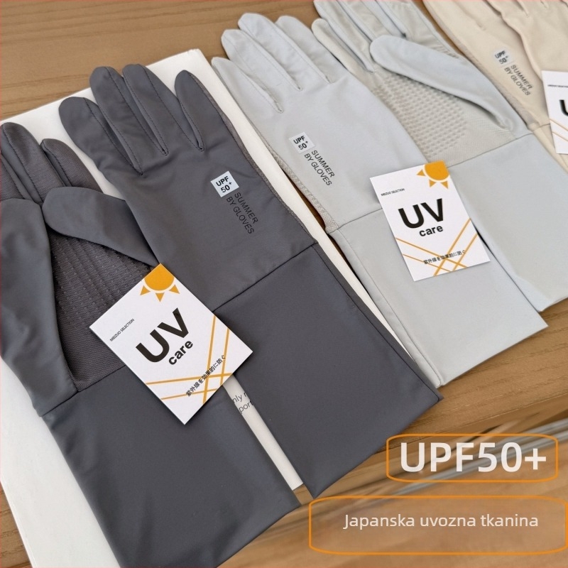 Ljetne rukavice UPF50+ od ice silk, UV zaštita, protuklizne, produženi zapešće, za vožnju i biciklizam