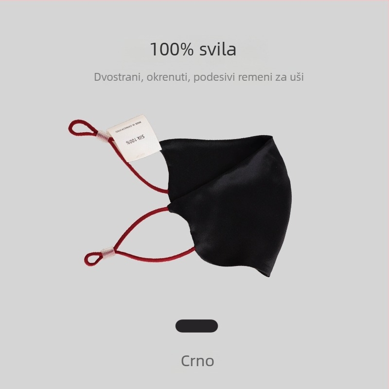 Dvostrano svilena maska - prozračna, otporna na vjetar, UV zaštita - 100% svila