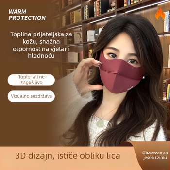 Maska za polovicu lica, prozračna i topla, najlonsko vlakno 31-50%, zimsko izdanje 2025
