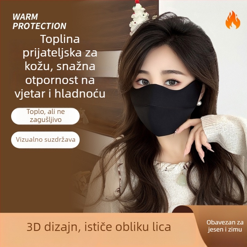 Maska za polovicu lica, prozračna i topla, najlonsko vlakno 31-50%, zimsko izdanje 2025