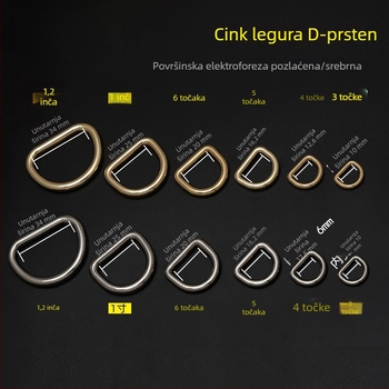 D-oblik spoj s kovinskim hardverom za torbu – Zhuoyue; Materijal: metal; Uzorak: drugi; Funkcija: druga