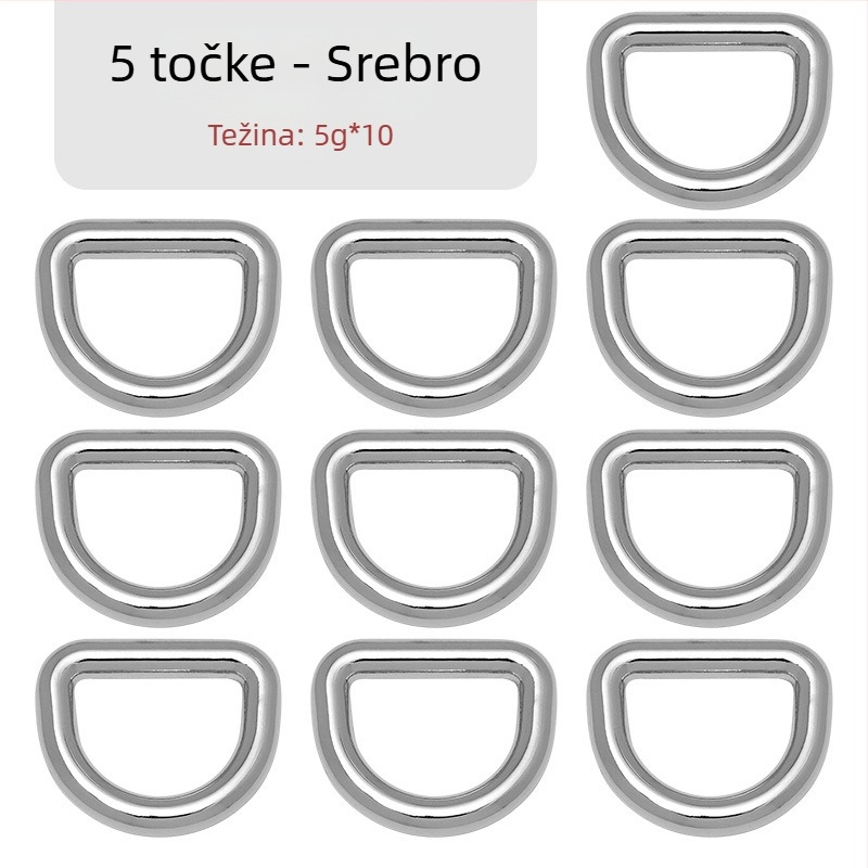 D-oblik spoj s kovinskim hardverom za torbu – Zhuoyue; Materijal: metal; Uzorak: drugi; Funkcija: druga