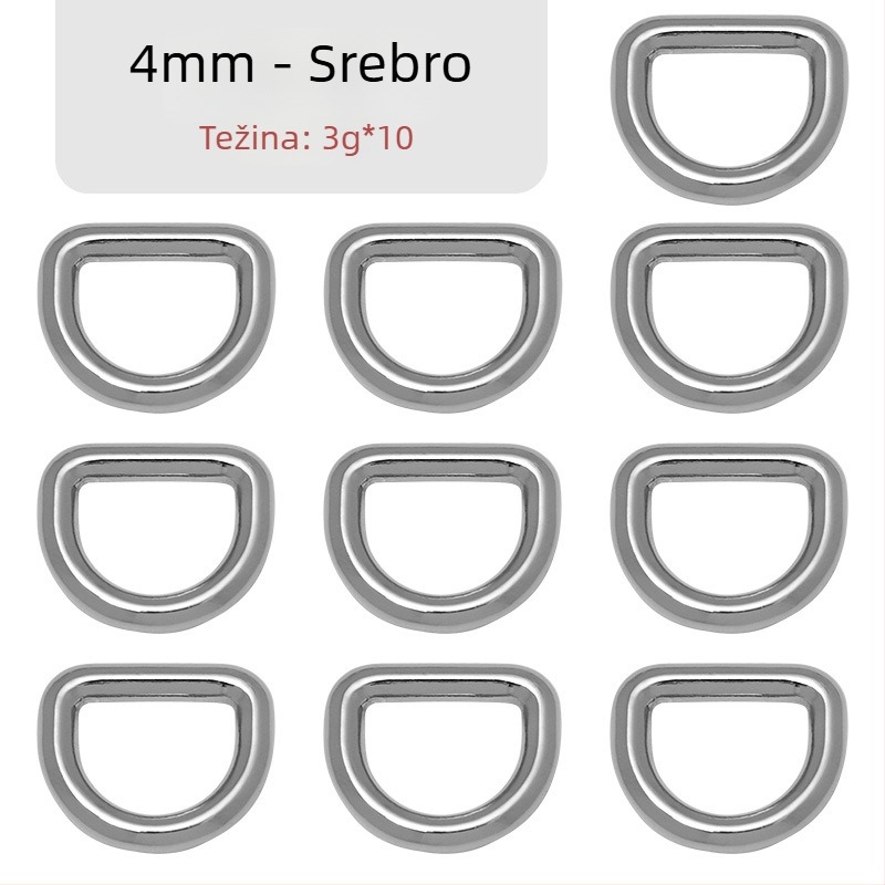 D-oblik spoj s kovinskim hardverom za torbu – Zhuoyue; Materijal: metal; Uzorak: drugi; Funkcija: druga