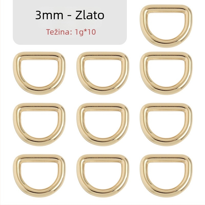D-oblik spoj s kovinskim hardverom za torbu – Zhuoyue; Materijal: metal; Uzorak: drugi; Funkcija: druga