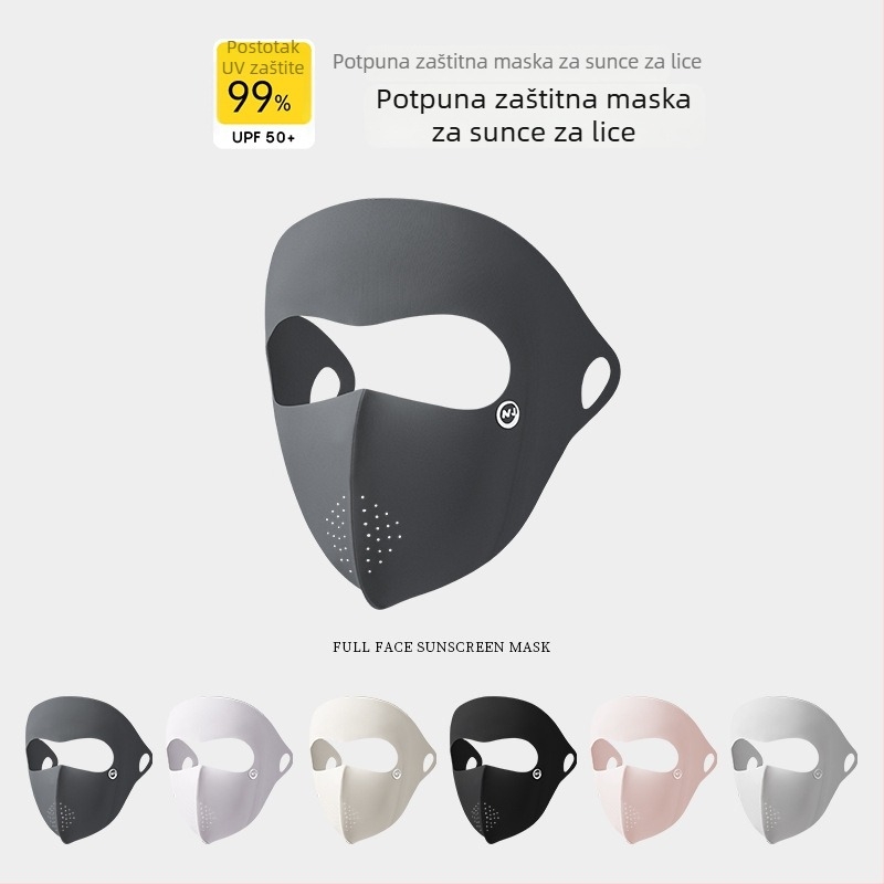 Maska za lice cijelog lica od Ice Silk sa UV zaštitom, prozračna i otporna na prašinu; najlon materijal (81–95% najlona)