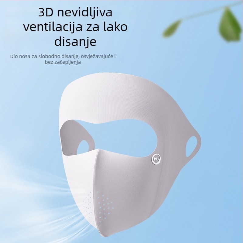 Maska za lice cijelog lica od Ice Silk sa UV zaštitom, prozračna i otporna na prašinu; najlon materijal (81–95% najlona)