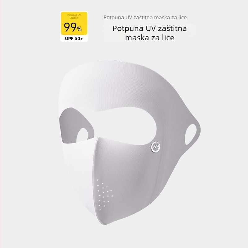 Maska za lice cijelog lica od Ice Silk sa UV zaštitom, prozračna i otporna na prašinu; najlon materijal (81–95% najlona)