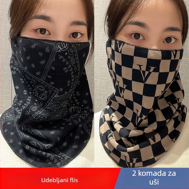 Ženska sunčana maska za lice, prozračan Oli velvet materijal, polupokriven stil, ljeto 2025, brend Get the clouds
